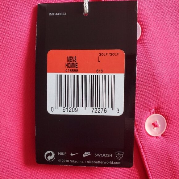Nike Golf Pink Polo Shirt Size L - Picture 4 of 9